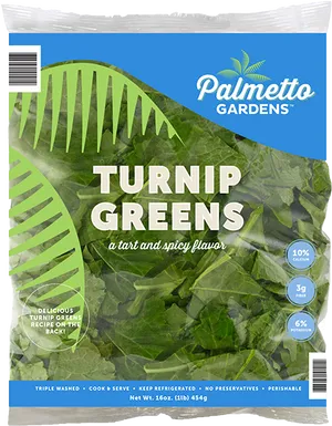Palmetto Gardens Turnip Greens Packaging PNG