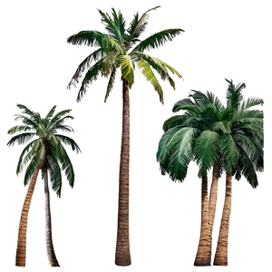 Palms On Sandy Beach PNG 06112024 PNG