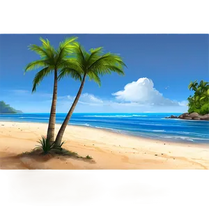 Palms On Sandy Beach PNG 27 PNG