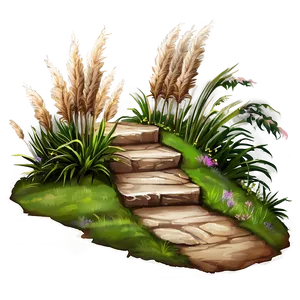 Pampas Grass Pathway PNG Rkq