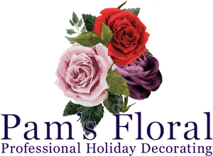 Pams Floral Logowith Roses PNG image