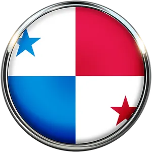 Panama Flag Button PNG image
