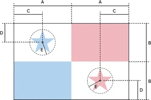 Panama Flag Diagram PNG image