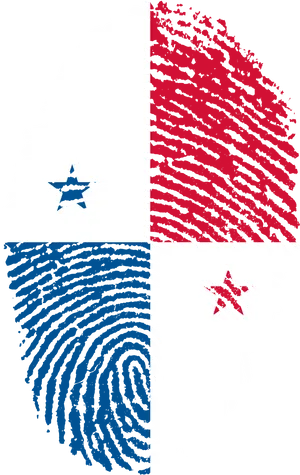 Panama Flag Fingerprint Art PNG image