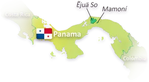 Panama Map Illustration PNG image
