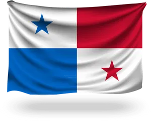 Panama National Flag Waving PNG image