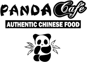 Panda Cafe Chinese Food Logo PNG