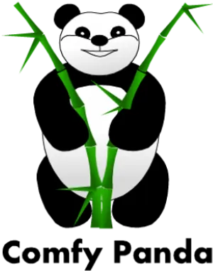 Panda Logowith Bamboo PNG image