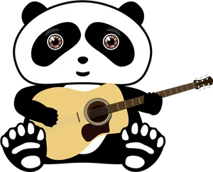 Panda Musician Cartoon PNG image