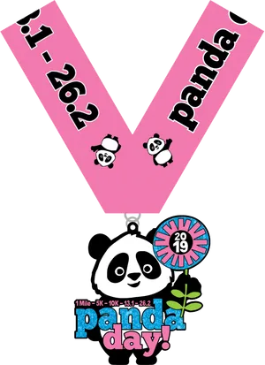 Panda Themed Race Medal2019 PNG image