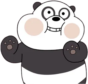 Panda We Bare Bears Cartoon PNG image