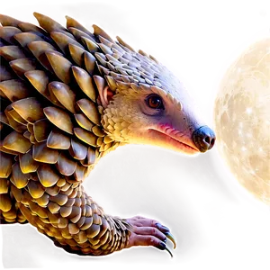 Pangolin In Moonlight PNG Uxk92