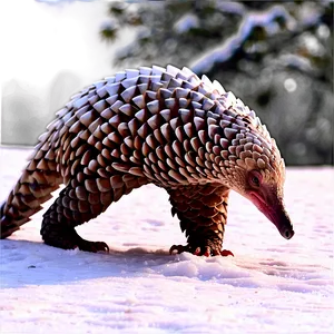 Pangolin In Snowy Landscape PNG 06212024