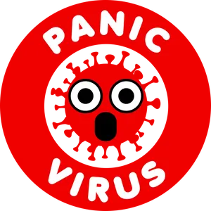 Panic Virus Cartoon Illustration PNG image