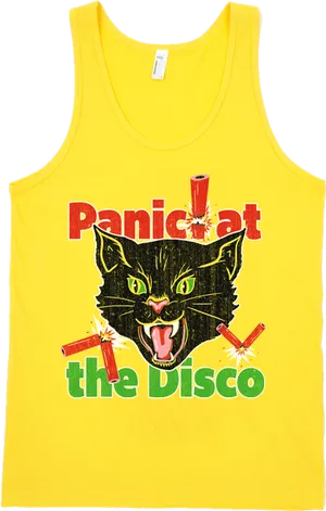 Panicatthe Disco Yellow Tank Top PNG
