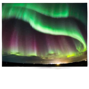 Panoramic Aurora Night View Png Upp PNG image