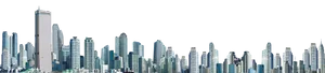 Panoramic City Skyline PNG image