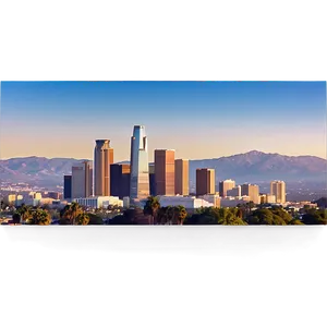 Panoramic Los Angeles Skyline PNG Wdj