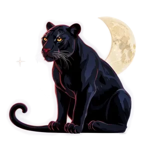 Panther In Moonlight Png 05242024 PNG image