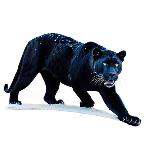 Panther In Snow PNG 51