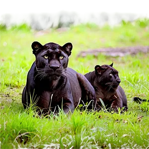 Panthers Family Wildlife Png Fhp PNG image