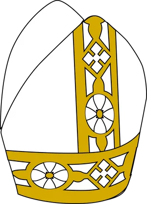 Papal Mitre Vector Illustration PNG image