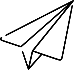 Paper Airplane Outline PNG image