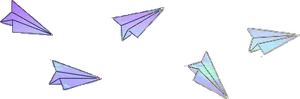 Paper Airplanes Vector Illustration PNG image