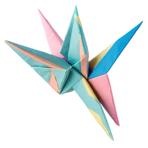 Paper Crane In Pastel Colors PNG 38