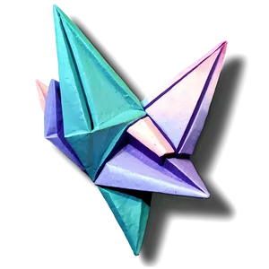 Paper Crane In Pastel Colors PNG 89