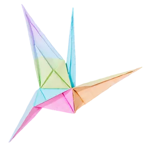 Paper Crane In Pastel Colors PNG Hgf40 PNG