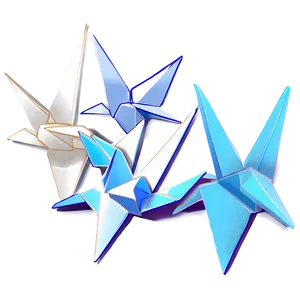 Paper Crane Origami Sequence PNG 50