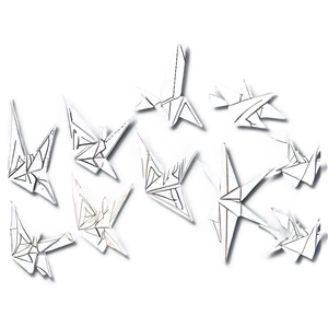 Paper Crane Origami Sequence PNG Bkk