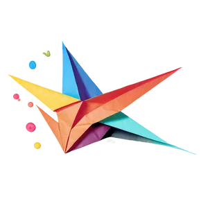 Paper Crane With Ink Splashes PNG Ofi68 PNG