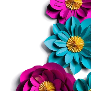 Paper Flower Backdrop PNG Tnr