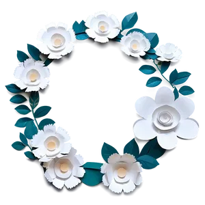 Paper Flower Wreath Diy PNG 05242024