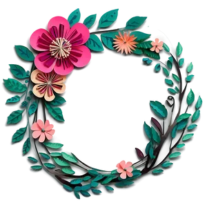 Paper Flower Wreath Diy PNG Uqy29