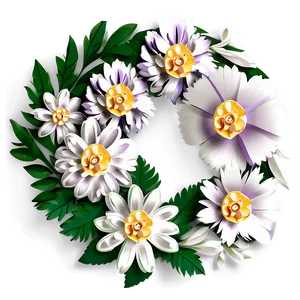Paper Flower Wreath PNG Mym46 PNG
