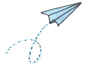 Paper Plane Dotted Trail Illustration PNG