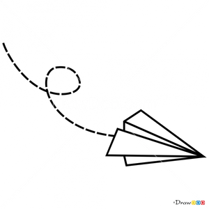 Paper Plane Drawing Tutorial Step PNG