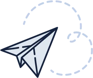 Paper Plane Icon Flight Path PNG