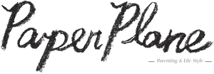 Paper Plane Logo Brushed Text PNG