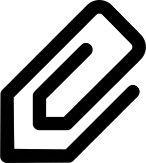 Paperclip Icon Simple Design PNG