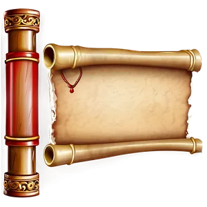 Papyrus Scroll With Wax Seal Png 06272024 PNG image