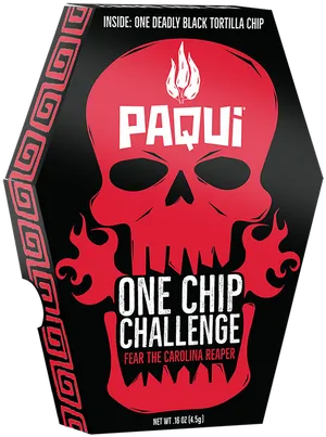 Paqui One Chip Challenge Packaging PNG image