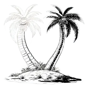 Paradise Palm Tree Outline PNG Qlf PNG
