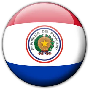 Paraguay National Emblem Button Design PNG image
