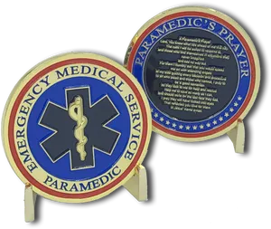 Paramedic Prayer Challenge Coin PNG image