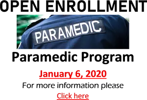 Paramedic Program Enrollment Advertisement PNG image