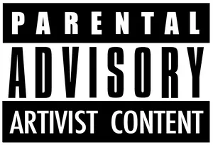 Parental Advisory Artivist Content Label PNG image